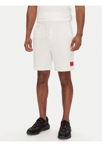 Hugo - HUGO Szorty sportowe Diz222 50466196 Écru Regular Fit. Materiał: bawełna. Styl: sportowy