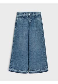 Sinsay - Jeansy wide leg - niebieski. Kolor: niebieski