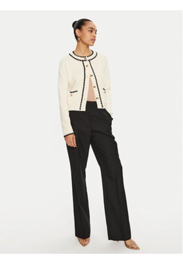 Luisa Spagnoli Kardigan Megaduca 58398 Écru Slim Fit. Materiał: wełna