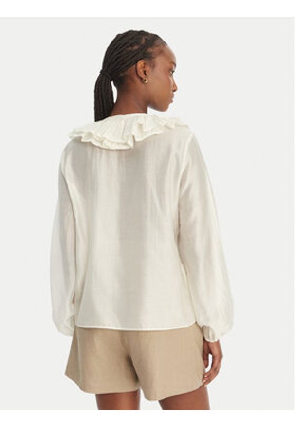 Eleh Bluzka SS260116 Biały Regular Fit. Kolor: biały. Materiał: syntetyk