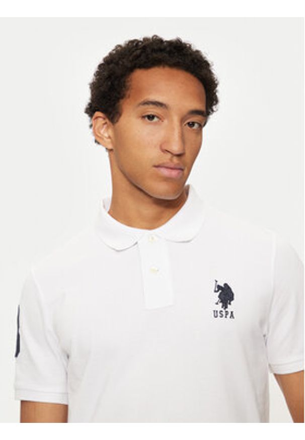 U.S. Polo Assn. Polo MUP3313 Biały Regular Fit. Typ kołnierza: polo. Kolor: biały. Materiał: bawełna