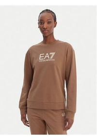 EA7 Emporio Armani Dres 7W000115 AF13135 U6044 Brązowy Regular Fit. Kolor: brązowy. Materiał: bawełna #3