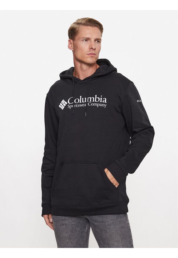 columbia - Columbia Bluza CSC Basic Logo™ II Hoodie 1681664 Czarny Regular Fit. Kolor: czarny. Materiał: bawełna