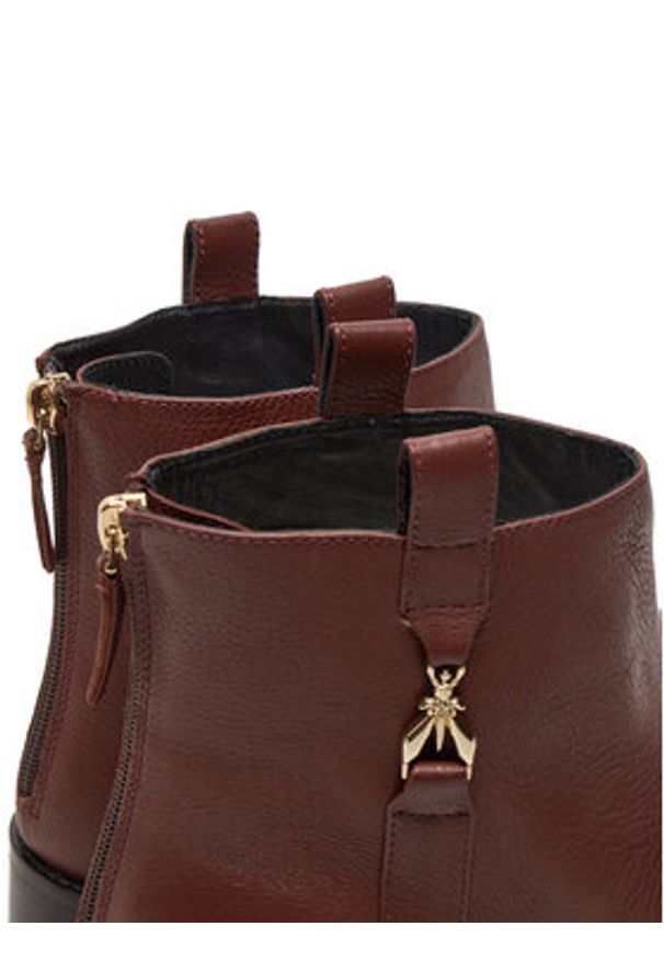 Patrizia Pepe Botki 8Y0104/L034-B810 Brązowy. Kolor: brązowy. Materiał: skóra