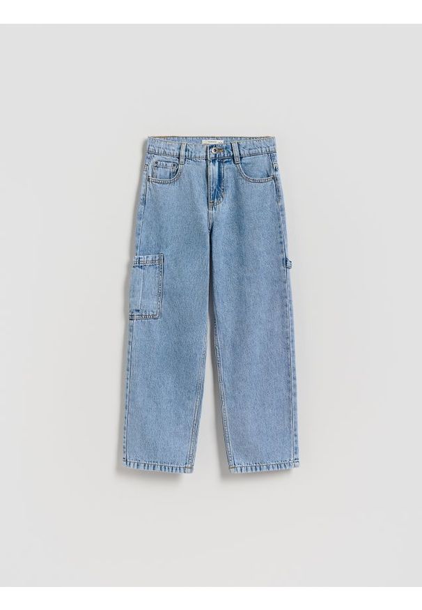 Reserved - Jeansy straight fit - niebieski. Kolor: niebieski