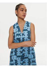 Max Mara Leisure Sukienka codzienna Urlo 2416221048 Niebieski Regular Fit. Okazja: na co dzień. Kolor: niebieski. Materiał: len. Typ sukienki: proste. Styl: casual