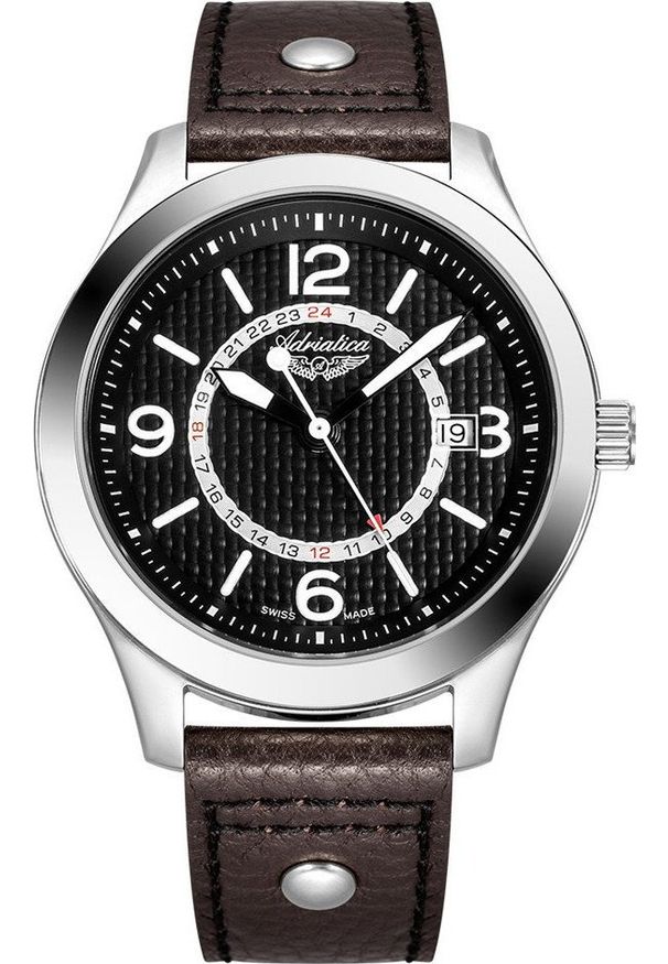 Zegarek Adriatica Zegarek męski Adriatica A8312.5B24Q brązowy. Kolor: brązowy
