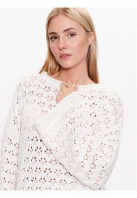 Gina Tricot Sweter Knitted openwork sweater 19466 Biały Regular Fit. Kolor: biały. Materiał: bawełna, syntetyk #5