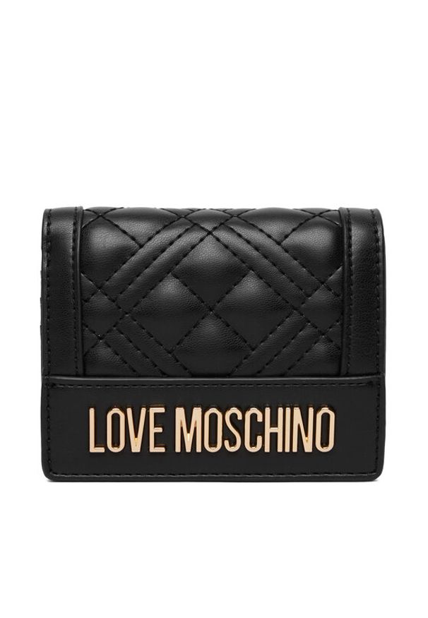 Love Moschino - LOVE MOSCHINO Portfel JC5601PP1OLA0000 Czarny. Kolor: czarny. Materiał: skóra
