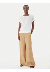Marella Spodnie palazzo Ottelia 2613131062 Beżowy Wide Leg. Kolor: beżowy. Materiał: len #5