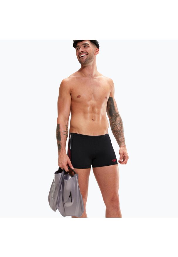 Bokserki kąpielowe męskie Speedo Tech Panel Aquashort. Kolor: czerwony, wielokolorowy, czarny