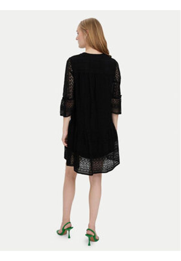 Vero Moda Sukienka letnia Honey 10275875 Czarny Relaxed Fit. Kolor: czarny. Materiał: bawełna. Sezon: lato