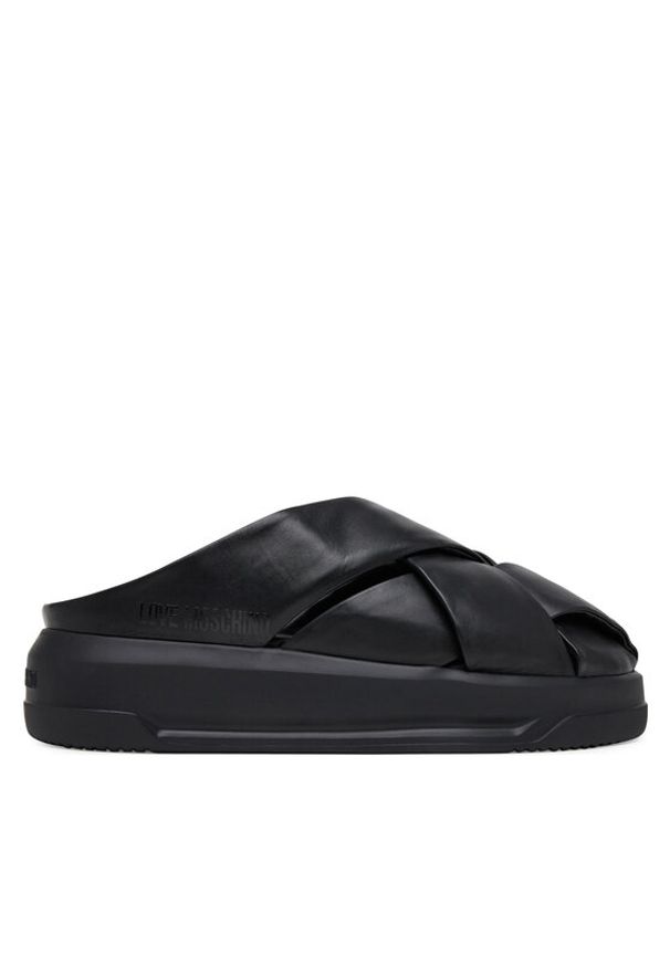 Love Moschino - LOVE MOSCHINO Sneakersy JA15555G0MIE0000 Czarny. Kolor: czarny. Materiał: skóra