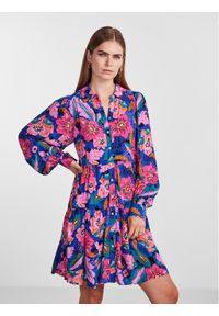 YAS Sukienka koszulowa 26030665 Kolorowy Regular Fit. Materiał: wiskoza. Wzór: kolorowy. Typ sukienki: koszulowe #1
