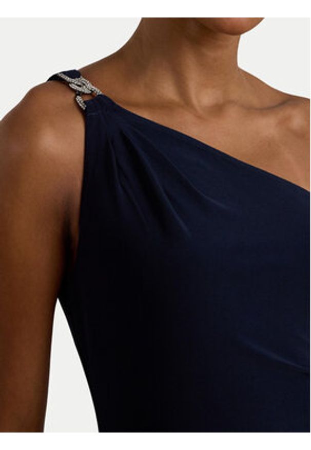 Lauren Ralph Lauren - LAUREN RALPH LAUREN Sukienka wieczorowa 253980922002 Granatowy Slim Fit. Kolor: niebieski. Materiał: syntetyk. Styl: wizytowy