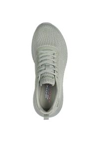 skechers - Adidasy Skechers Bobs Squad Chaos-Face Off, Kobiety. Kolor: zielony. Materiał: materiał, syntetyk