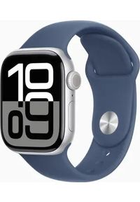 APPLE - Smartwatch Apple Išmanusis laikrodis Apple Watch Series 10 GPS 42mm Sidabrinis Aliuminio Case with Denim Sport Band - S/M. Rodzaj zegarka: smartwatch. Materiał: denim. Styl: sportowy #1