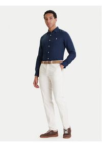 Polo Ralph Lauren Koszula 710968915506 Granatowy Slim Fit. Typ kołnierza: polo. Kolor: niebieski. Materiał: len #3