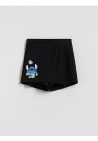 Reserved - Szorty Lilo i Stitch - czarny. Kolor: czarny. Materiał: dzianina, wiskoza #1