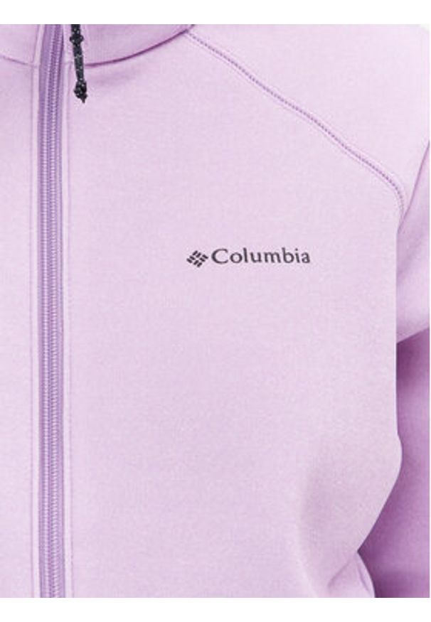 columbia - Columbia Polar Col Hike Tech Fleece FZ Fioletowy Regular Fit. Kolor: fioletowy. Materiał: syntetyk
