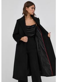 MAX&Co. Płaszcz wełniany kolor czarny przejściowy. Okazja: na co dzień. Kolor: czarny. Materiał: wełna. Styl: casual, klasyczny #4