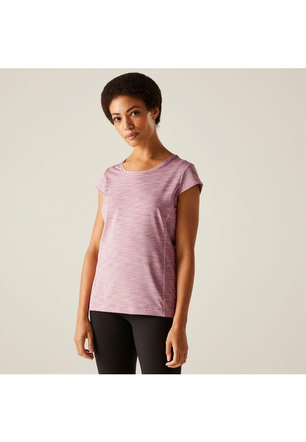 Regatta - Hyperdimension II damska koszulka. Kolor: różowy. Materiał: skóra. Sport: turystyka piesza