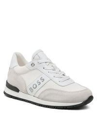 BOSS - Boss Sneakersy J29332 M Biały. Kolor: biały. Materiał: materiał