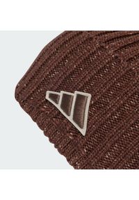 Adidas - Czapka typu beanie z melanżowym wykończeniem. Kolor: wielokolorowy, beżowy, brązowy. Wzór: melanż. Styl: klasyczny