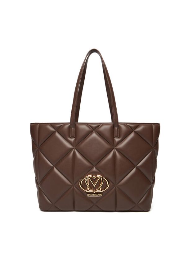 Love Moschino - LOVE MOSCHINO Torebka JC4120PP0NLC0313 Brązowy. Kolor: brązowy. Materiał: skórzane