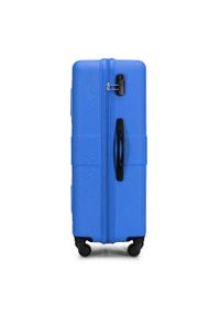 Wittchen - Duża walizka z ABS-u tłoczona. Kolor: niebieski. Materiał: guma. Wzór: geometria. Styl: klasyczny #7