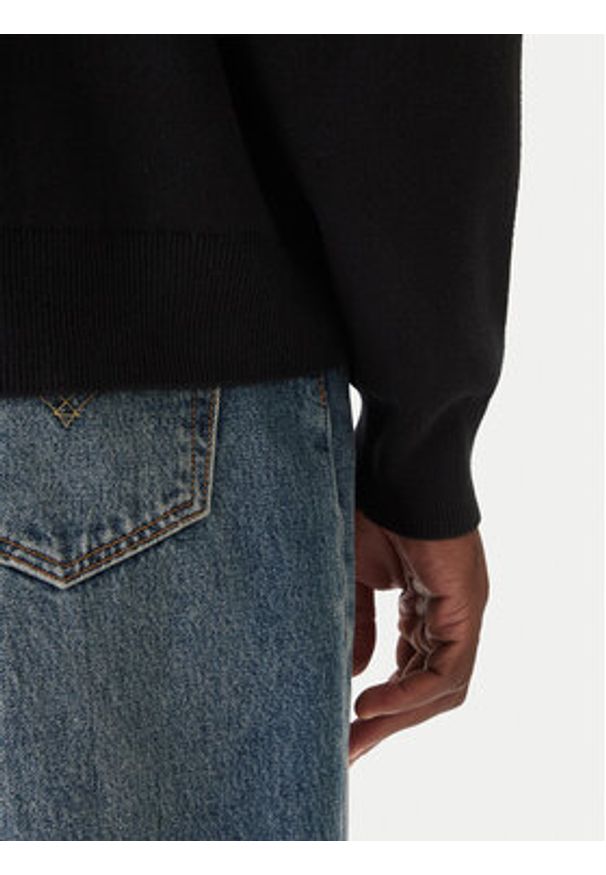 Calvin Klein Jeans Sweter LV04RD305G Czarny Relaxed Fit. Kolor: czarny. Materiał: bawełna