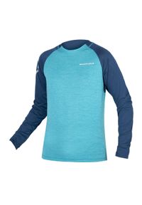 ENDURA - Longsleeve rowerowy męski Endura Singletrack. Kolor: niebieski. Długość rękawa: długi rękaw