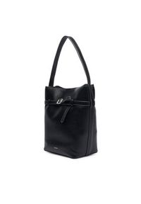Calvin Klein Torebka Buckle Medium Bucket LV04F3551G Czarny. Kolor: czarny. Materiał: skórzane #2