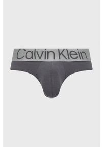 Calvin Klein Underwear slipy (3-pack) męskie kolor czarny. Kolor: srebrny. Materiał: materiał, włókno #3