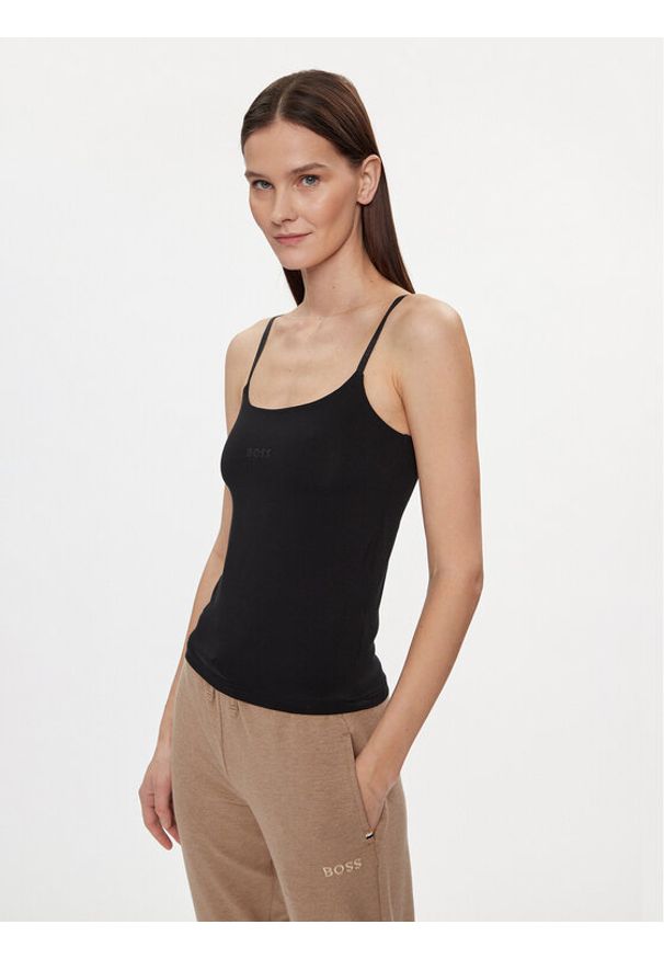 BOSS - Boss Top 50515601 Czarny Slim Fit. Kolor: czarny