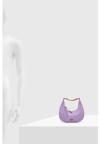 Pinko torebka skórzana kolor fioletowy. Kolor: fioletowy. Materiał: skórzane #6