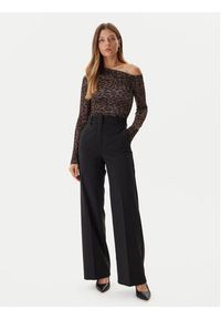 Guess Bluzka W5BP08 K1492 Brązowy Slim Fit. Kolor: brązowy. Materiał: syntetyk #4
