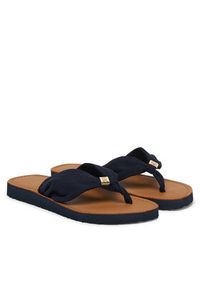 TOMMY HILFIGER - Tommy Hilfiger Japonki Th Ltr Footbed Summer Sandal FW0FW09194 Granatowy. Kolor: niebieski. Materiał: materiał #3