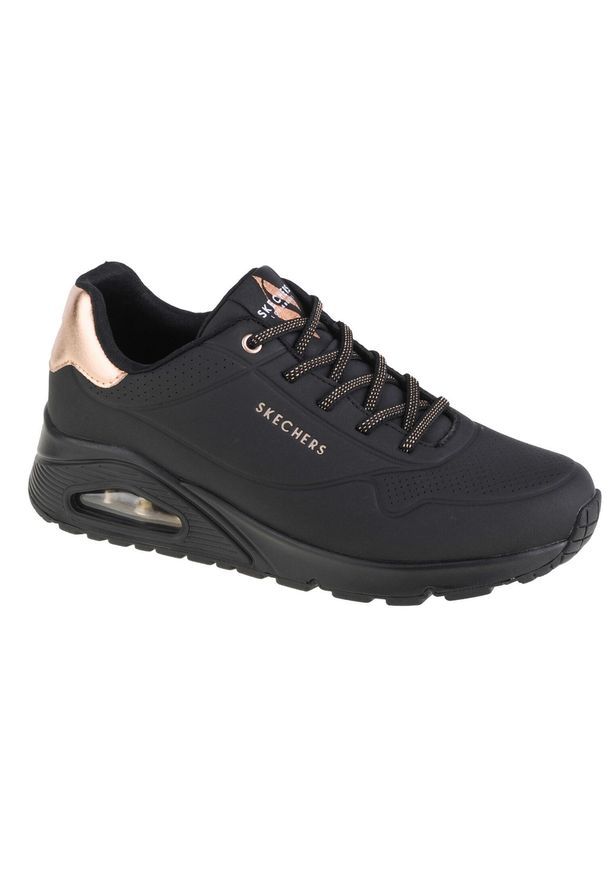 skechers - Buty do chodzenia damskie Skechers Uno Shimmer Away. Zapięcie: sznurówki. Kolor: czarny, wielokolorowy. Materiał: syntetyk, tkanina, materiał. Szerokość cholewki: normalna. Sport: turystyka piesza