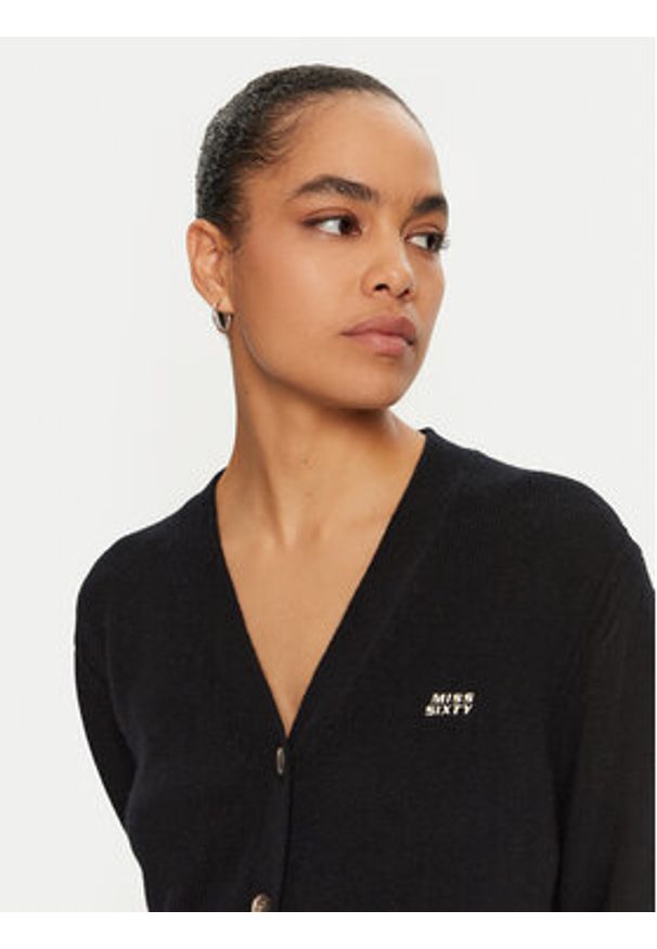 Miss Sixty Kardigan 6L3RJ3990000 Czarny Regular Fit. Kolor: czarny. Materiał: wełna, kaszmir