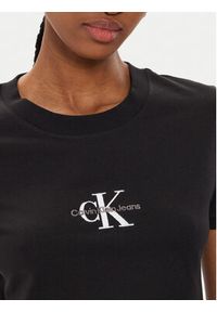 Calvin Klein Jeans T-Shirt Monologo J20J223563 Czarny Slim Fit. Kolor: czarny. Materiał: bawełna #4