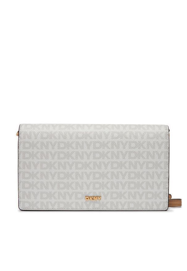 DKNY Torebka Farah Clutch R4255E37 Brązowy. Kolor: brązowy. Materiał: skórzane