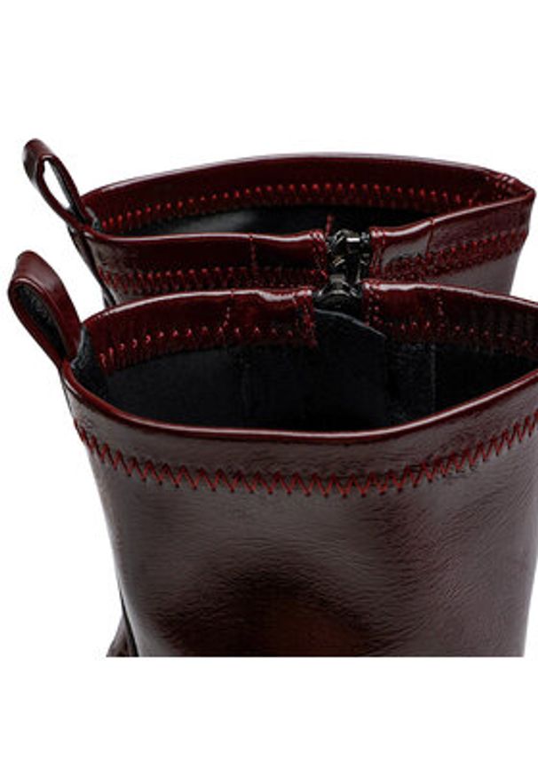 Jenny Fairy Botki LS5796-02A Bordowy. Kolor: czerwony. Materiał: skóra