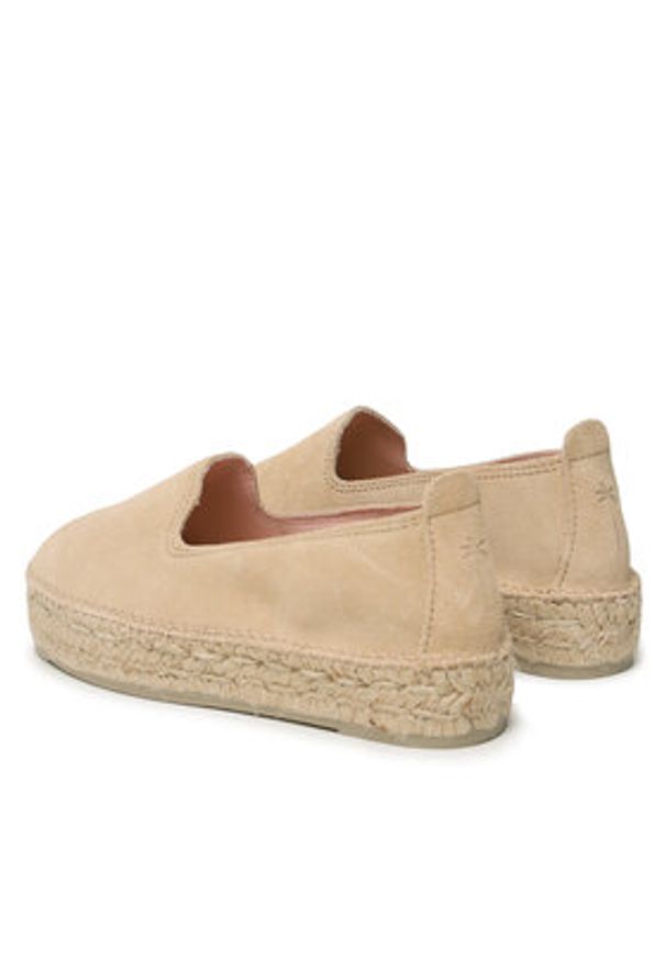 Manebi Espadryle Double Sole Espadrilles K 1.1 D0 Beżowy. Kolor: beżowy. Materiał: zamsz, skóra