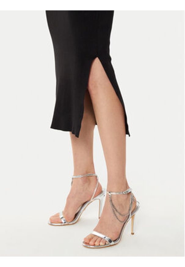 Morgan Sukienka dzianinowa 242-RMLIDO Czarny Slim Fit. Kolor: czarny. Materiał: wiskoza