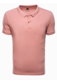 Ombre Clothing - Zestaw koszulek bawełnianych polo - mix 3-pak Z28 V3 - M. Typ kołnierza: polo. Kolor: szary. Materiał: bawełna. Wzór: haft