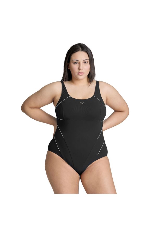 Damski kostium kąpielowy 1-częściowy Arena Jewel Plus R. Kolor: czarny, wielokolorowy, biały