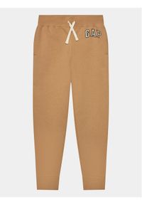 GAP - Gap Spodnie dresowe 772098-03 Brązowy Regular Fit. Kolor: brązowy. Materiał: bawełna