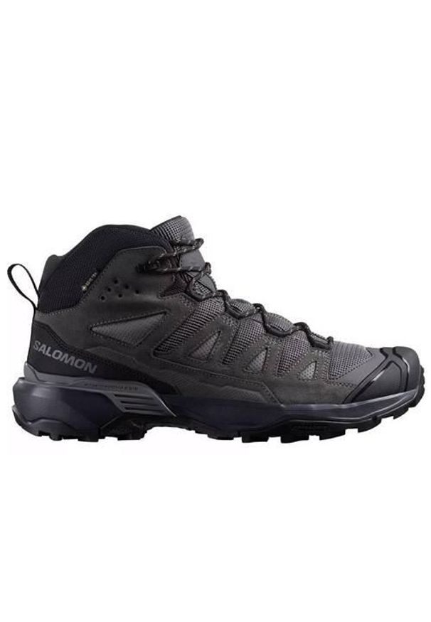 salomon - Buty trekkingowe męskie Salomon X Ultra Ltr Mid 360 Gtx Gore-tex. Wysokość cholewki: za kostkę. Kolor: czarny, szary, wielokolorowy. Materiał: tkanina, skóra, syntetyk, materiał. Szerokość cholewki: normalna. Technologia: Gore-Tex. Sport: turystyka piesza