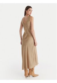 ViCOLO Sukienka koktajlowa TF0247 Beżowy Regular Fit. Kolor: beżowy. Materiał: wiskoza. Styl: wizytowy #4